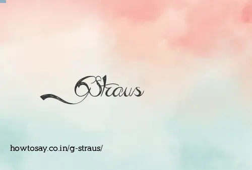 G Straus