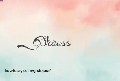 G Strauss