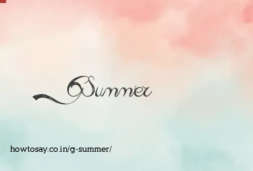 G Summer