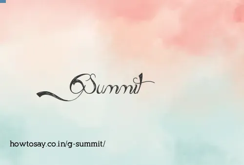 G Summit