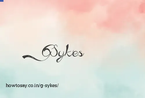 G Sykes