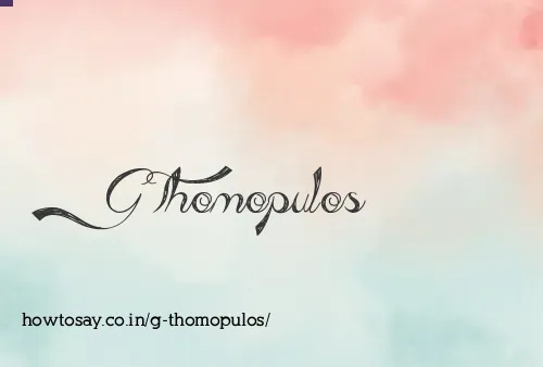 G Thomopulos