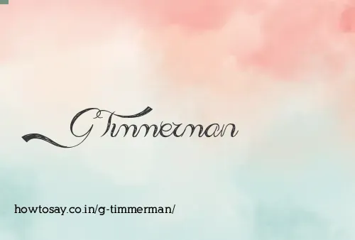 G Timmerman