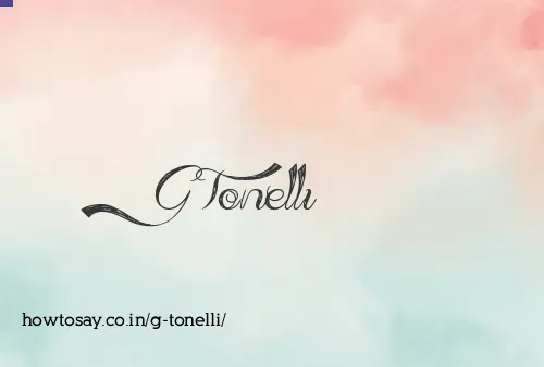 G Tonelli