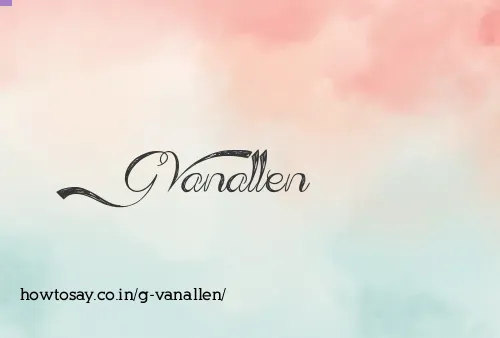 G Vanallen