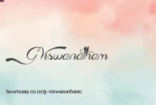 G Viswanatham