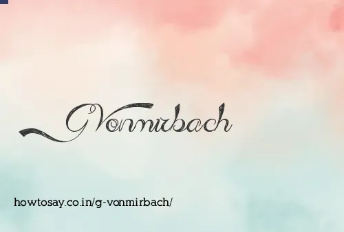 G Vonmirbach