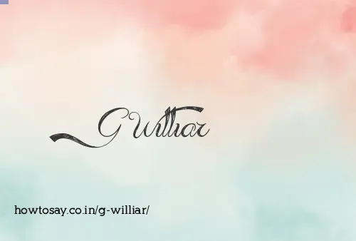 G Williar