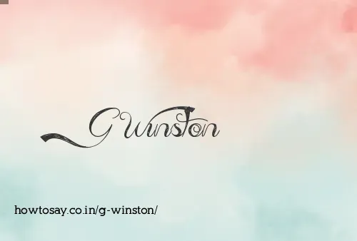 G Winston