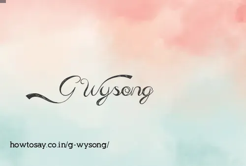 G Wysong