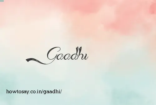 Gaadhi