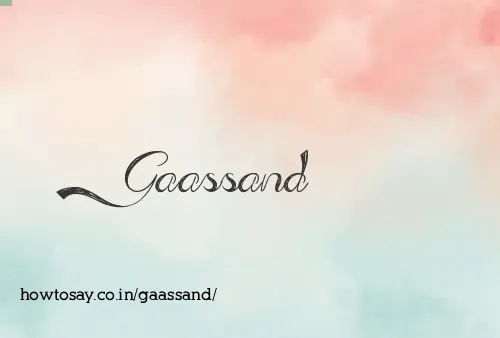 Gaassand