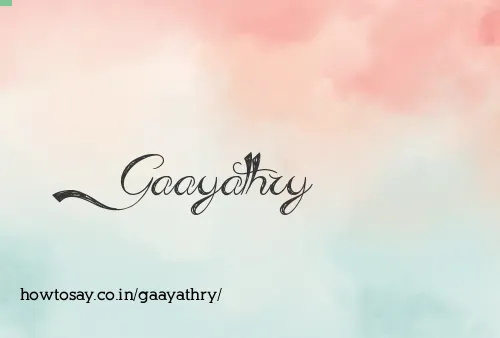 Gaayathry