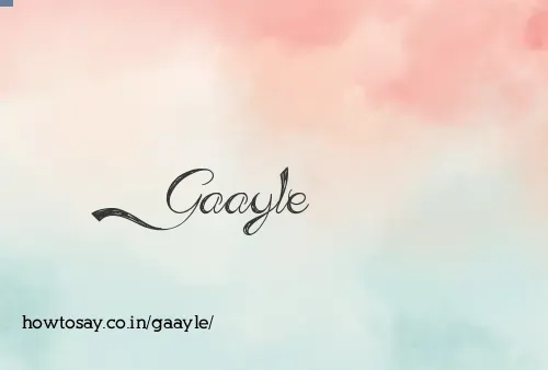Gaayle