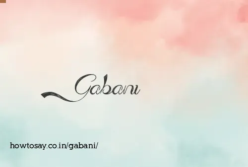 Gabani