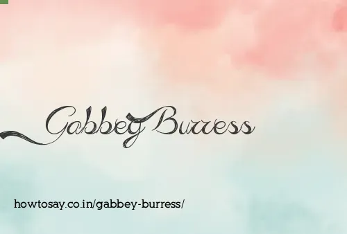 Gabbey Burress