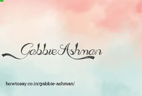 Gabbie Ashman