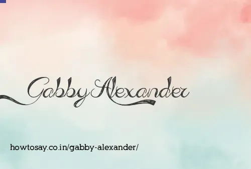 Gabby Alexander