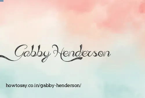 Gabby Henderson