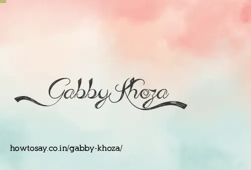 Gabby Khoza