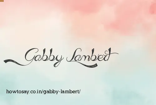 Gabby Lambert
