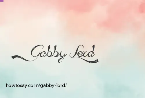 Gabby Lord