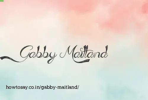 Gabby Maitland