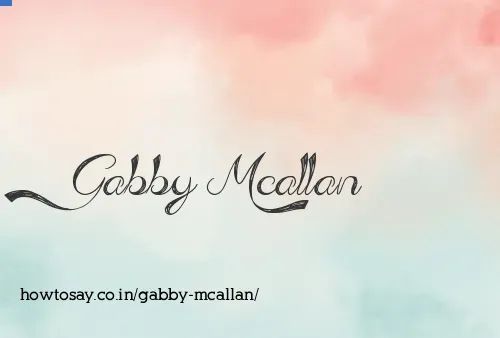 Gabby Mcallan