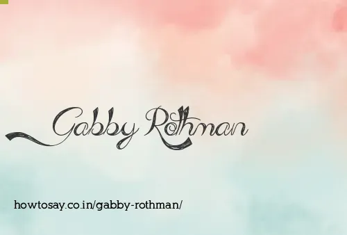 Gabby Rothman