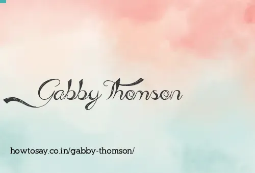 Gabby Thomson
