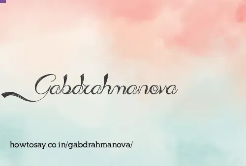 Gabdrahmanova