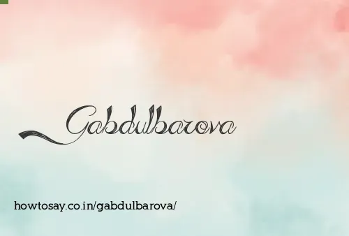 Gabdulbarova