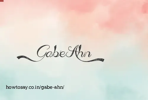 Gabe Ahn