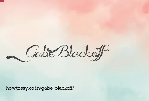 Gabe Blackoff