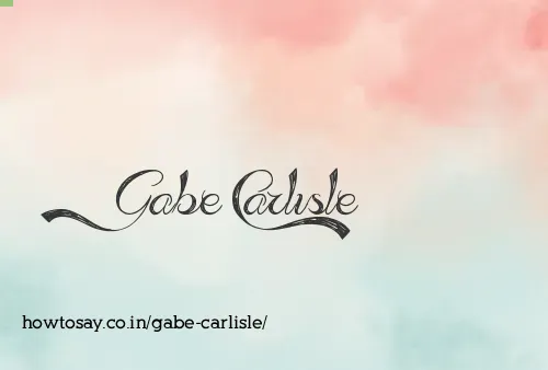 Gabe Carlisle