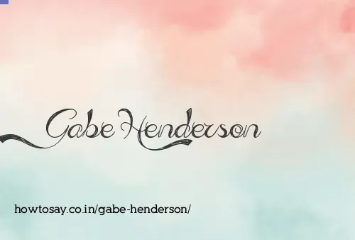 Gabe Henderson