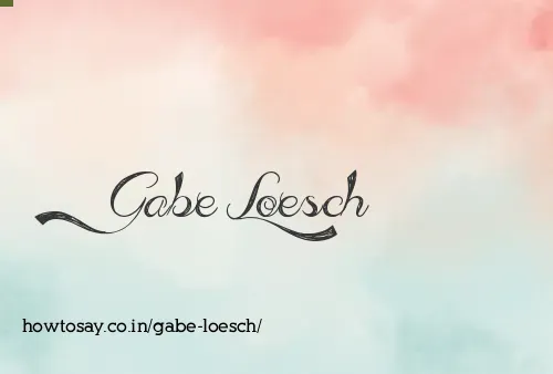 Gabe Loesch