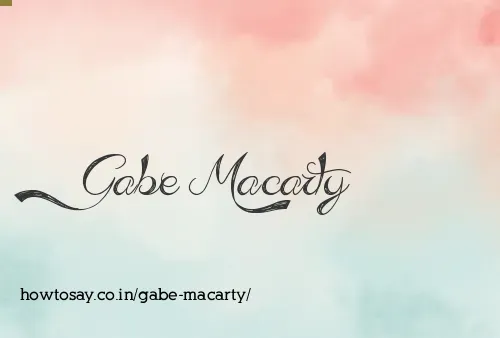 Gabe Macarty