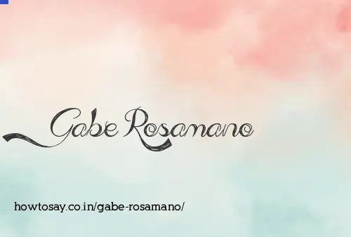 Gabe Rosamano
