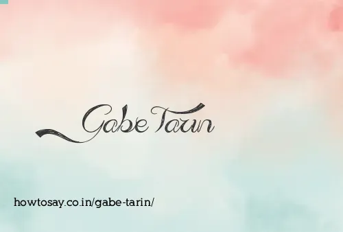 Gabe Tarin