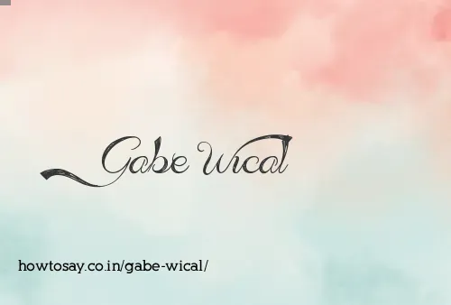 Gabe Wical