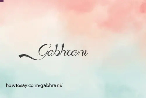 Gabhrani