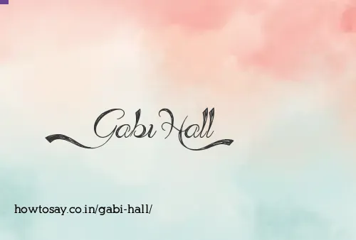 Gabi Hall