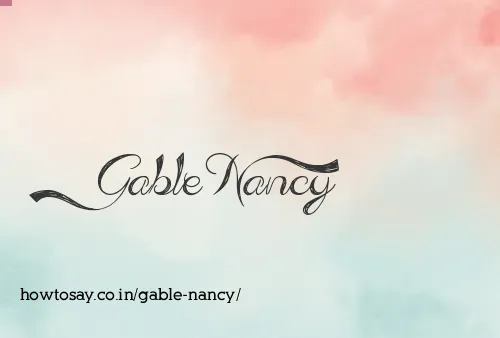 Gable Nancy