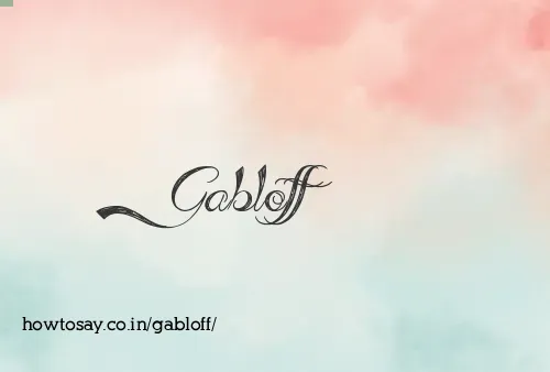 Gabloff