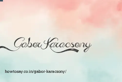 Gabor Karacsony
