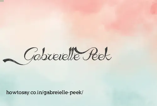 Gabreielle Peek