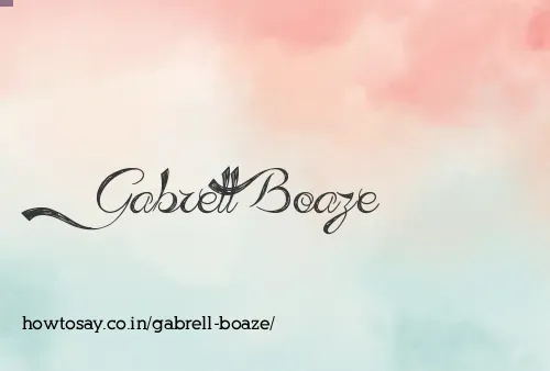 Gabrell Boaze