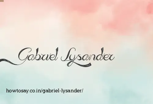 Gabriel Lysander
