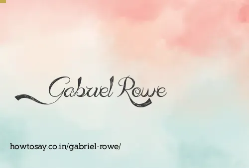 Gabriel Rowe